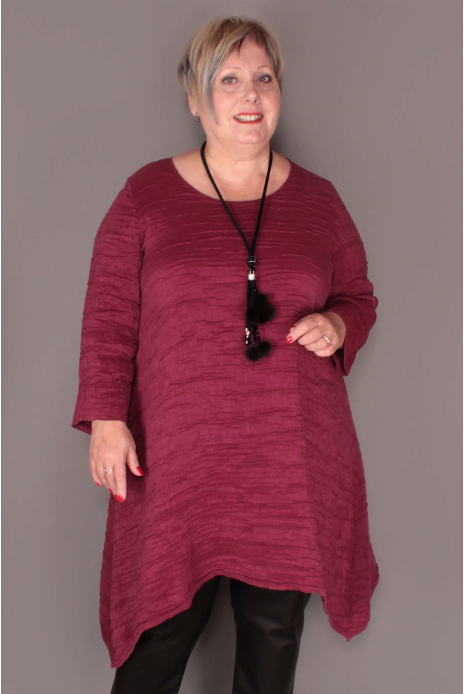 Blouse Soie Lin Framboise Blouse Soie Lin Framboise